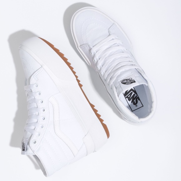 Vans Men’s Sk8-Hi Stacked (Canvas) True White
VN0A4BTWL5R Platforms Sneakers - Picture 5 of 16